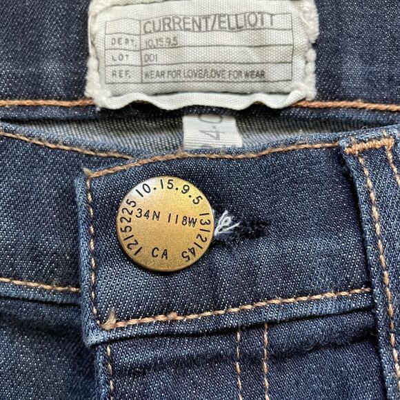 Current/Elliott Stiletto Distressed Blue Jeans 24 - Picture 5 of 9